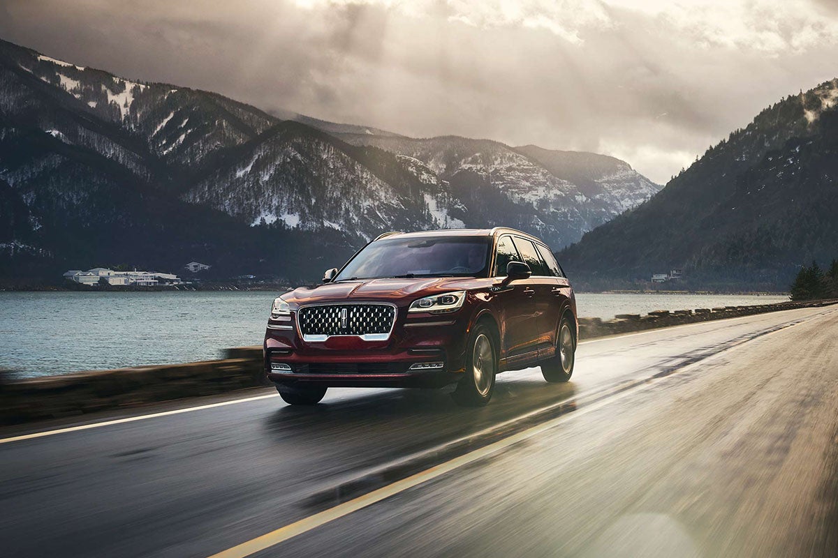 New red 2022 Lincoln Aviator Grand Touring (a hybrid)
