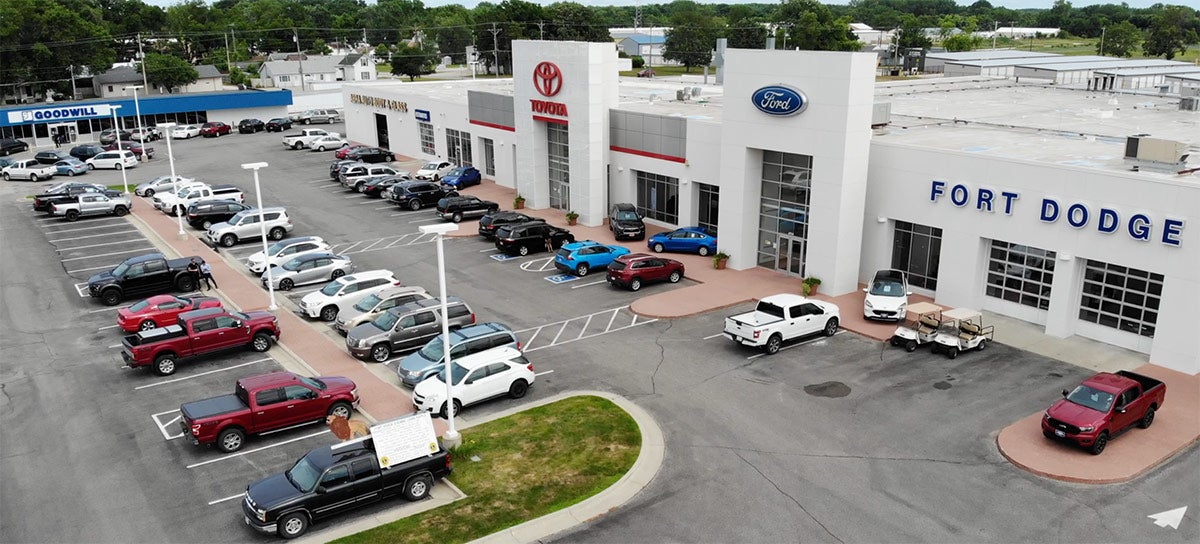 The Fort Dodge Ford Lincoln Toyota dealership in Fort Dodge, IA