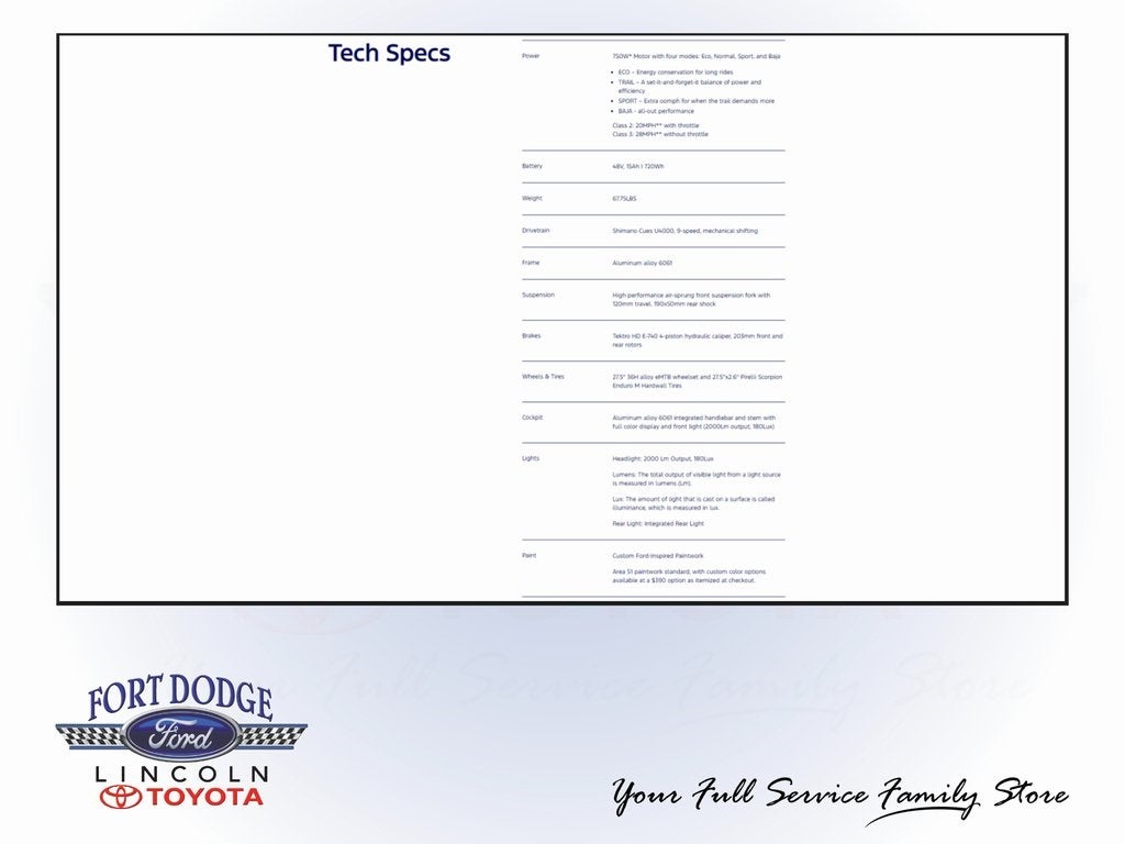 2025 Ford eBike Bronco Medium