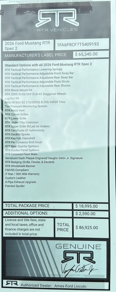2026 Ford Mustang RTR Spec-2
