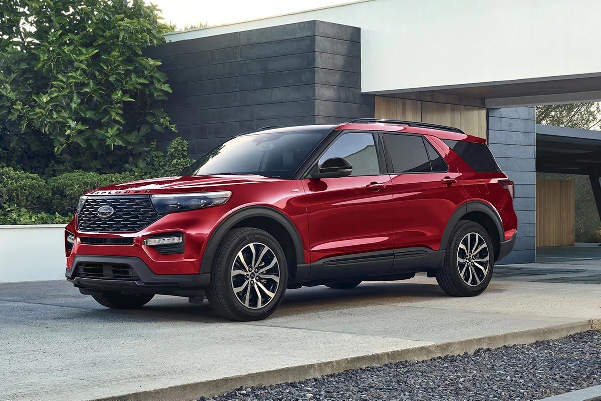 Red 2022 Ford Explorer