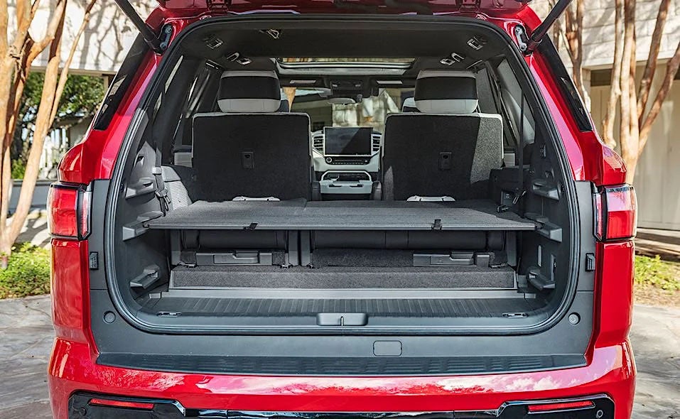 23 Toyota Sequoia trunk